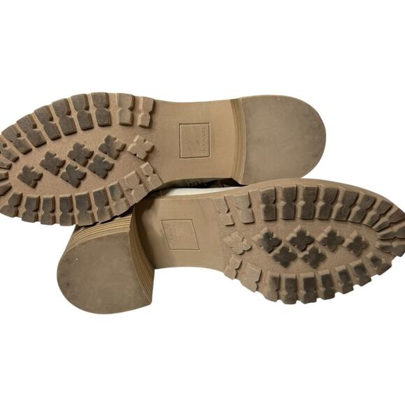 Dolce Vita Ivory Nollie Heeled Lace Up Combat Boots Booties Womens Size 9.5 - Picture 9 of 12